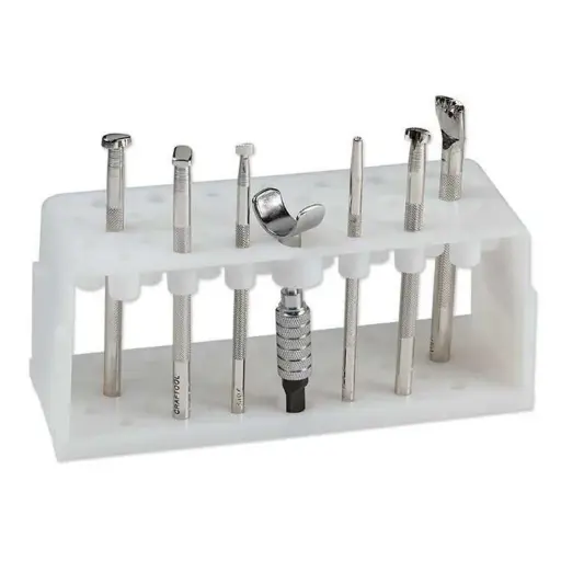 [8170-021] Craftool® Basic 7 Tool Set With Rack, Tandy Leather.