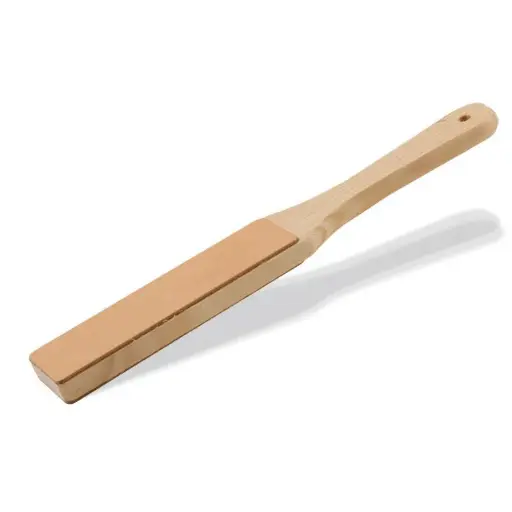 [3325-00] Strop en cuir avec manche en bois 