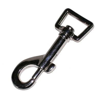 [AL220-12N] Mousqueton 1/2" x 2 3/8" fort plat rotatif nickel
