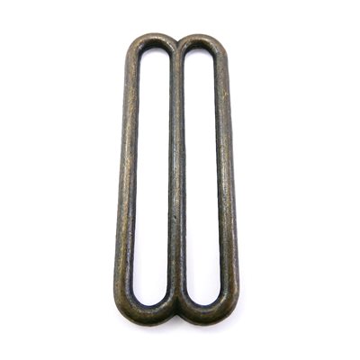 [AL541-2A] Passant double 2 arrondi or antique 