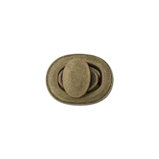 [1301-03] Small oval bag clasp, Tandy Leather