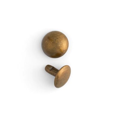 [11321-15] Rivets bombés 10mm - 3/8 ant.laiton plaqué, Tandy Leather