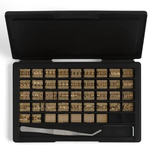 [3970-11] Ensembles d'impression thermique en laiton Tandy Leather.