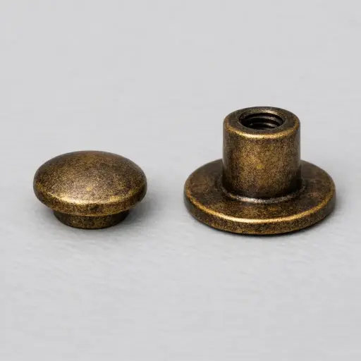 [024638AB SB] Chicago screw 3/8 antique gold on brass 