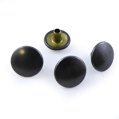 Anti-rust gun metal snap button head
