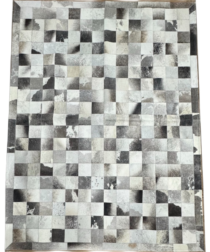Grand Tapis En Cuir De Vache Patchwork Moderne - 8x10 Ft (240x300 Cm) - Prime Cowhides