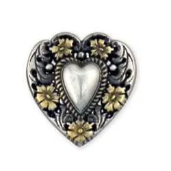 [7424-10] Concho Coeur Floral, Tandy Leather.