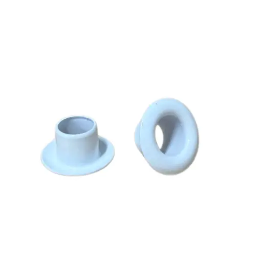 Steel white eyelet.