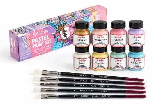 [720-KIT-PSTL] Angelus Pastel Daydream Leather Paint Set